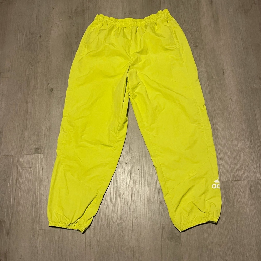 Vintage Adidas Neon Yellow Windbreaker Track Pants Women’s Size Large